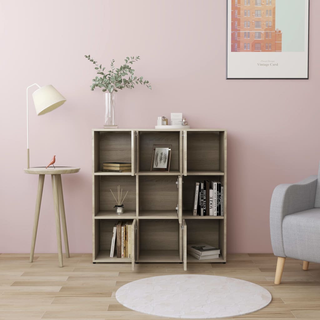 Ormarić za knjige boja hrasta 90x30x90 cm od konstruiranog drva