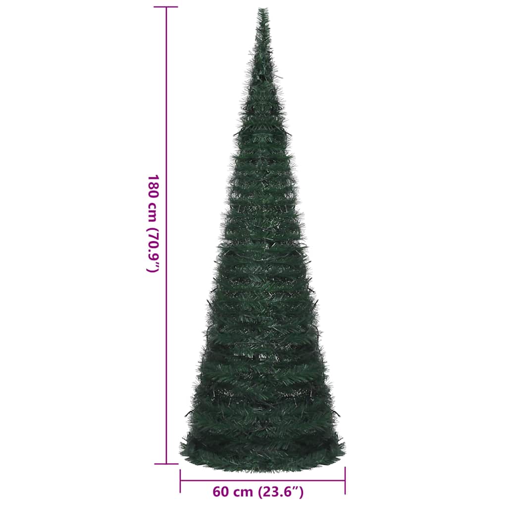 Prigodno osvijetljeno umjetno božićno drvce zeleno 180 cm