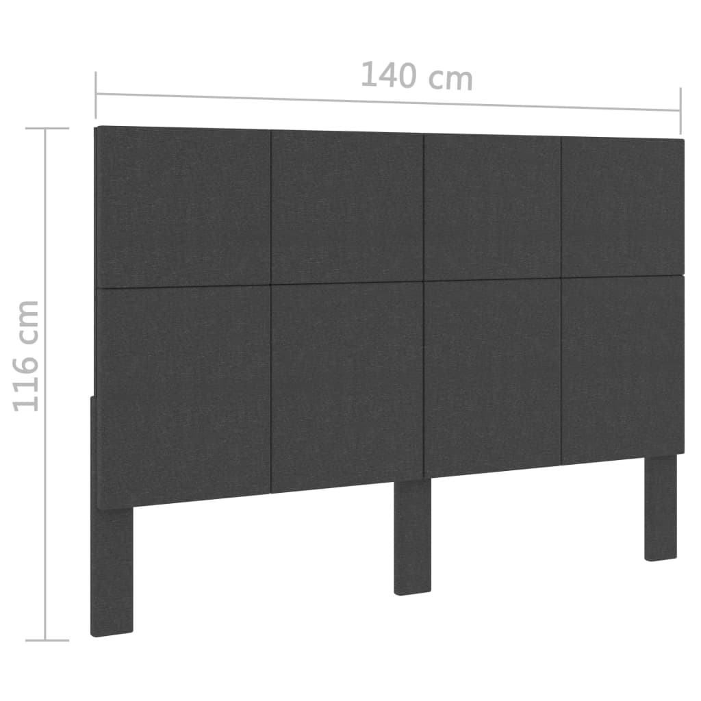 Krevet od tkanine s oprugama tamnosivi 140 x 200 cm