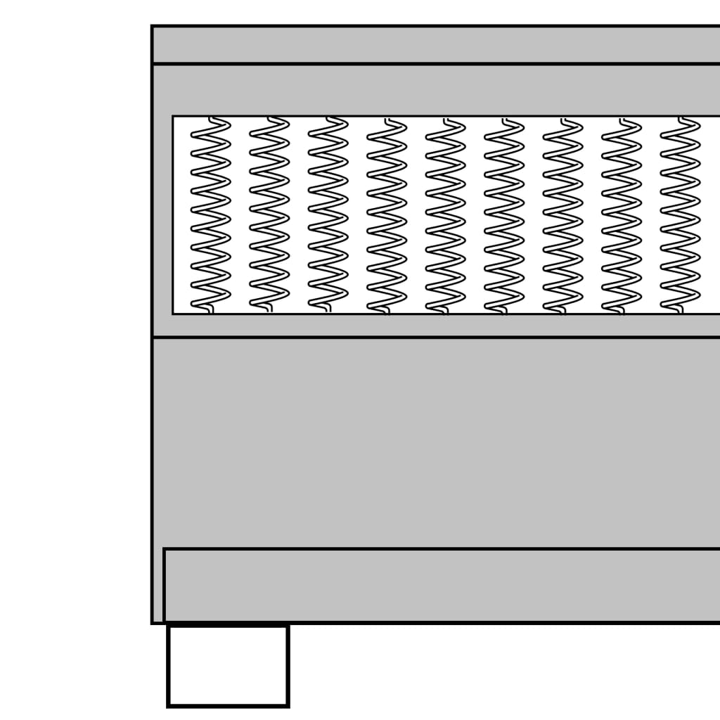 Krevet od tkanine s oprugama tamnosivi 180 x 200 cm