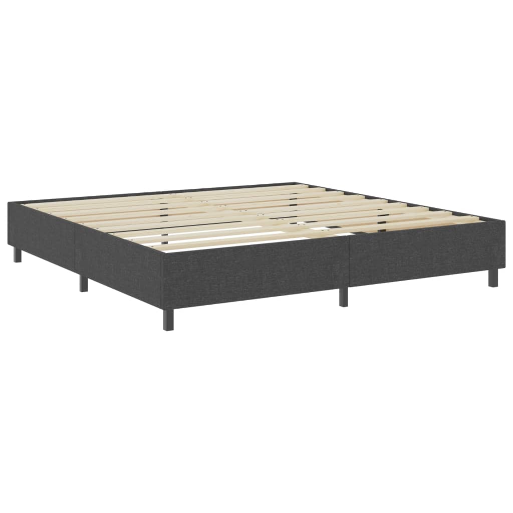 Krevet od tkanine s oprugama tamnosivi 200 x 200 cm