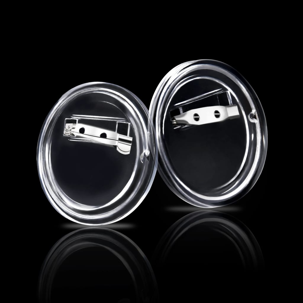 Set gumba za značke sa sigurnosnim iglama 100 kom akrilni 44 mm