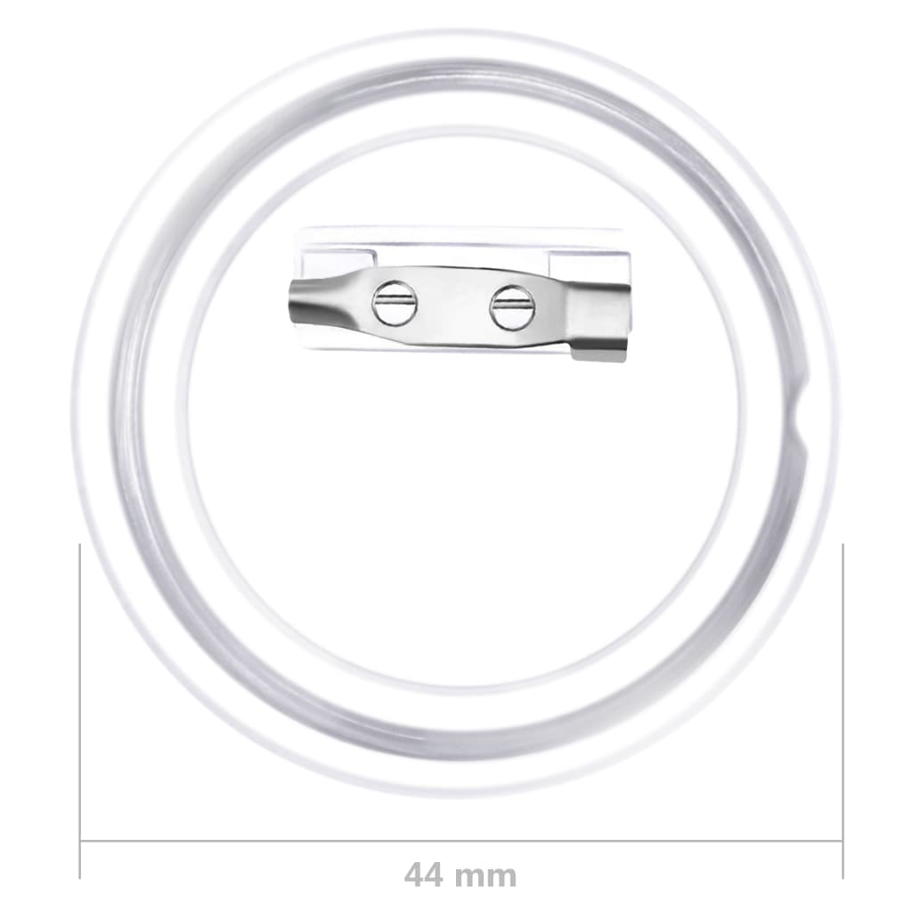 Set gumba za značke sa sigurnosnim iglama 100 kom akrilni 44 mm