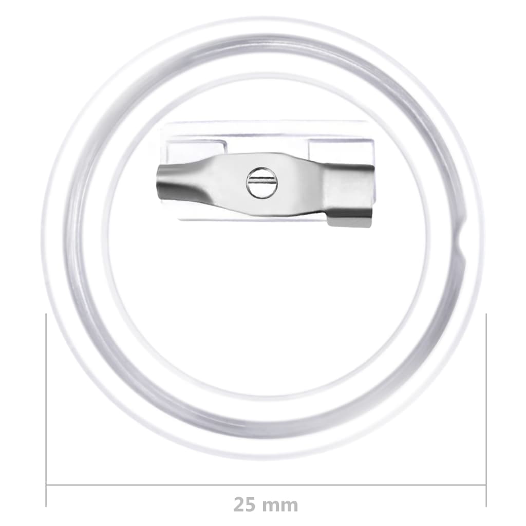 Set gumba za značke sa sigurnosnim iglama 100 kom akrilni 25 mm