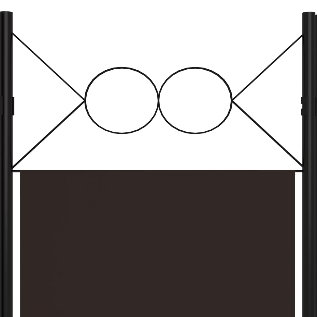 Sobna pregrada s 3 panela smeđa 120 x 180 cm