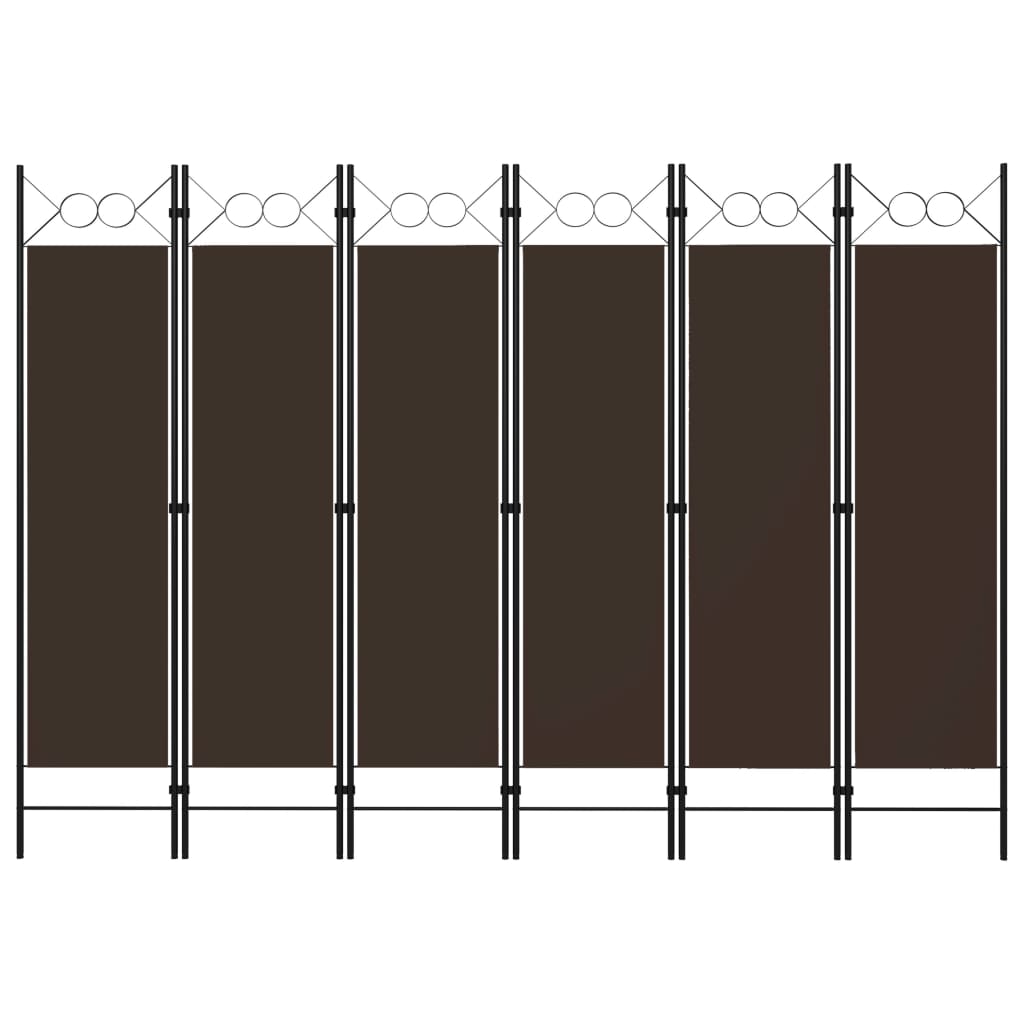 Sobna pregrada sa 6 panela smeđa 240 x 180 cm
