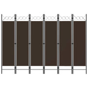 Sobna pregrada sa 6 panela smeđa 240 x 180 cm