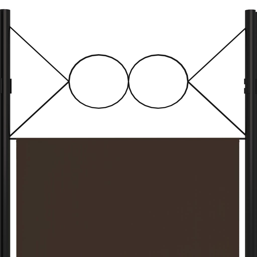 Sobna pregrada sa 6 panela smeđa 240 x 180 cm