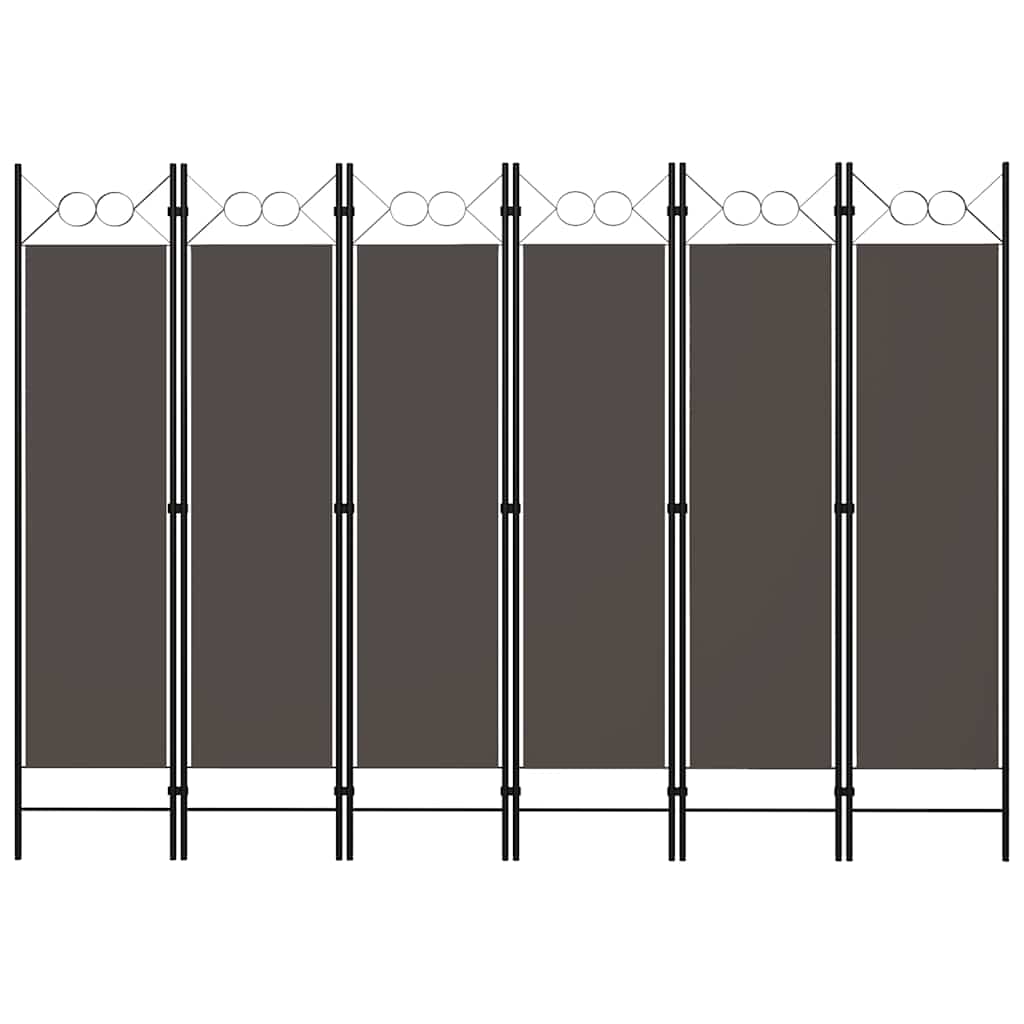 Sobna pregrada sa 6 panela antracit 240 x 180 cm