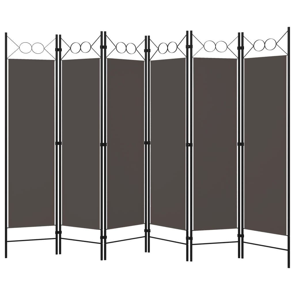 Sobna pregrada sa 6 panela antracit 240 x 180 cm
