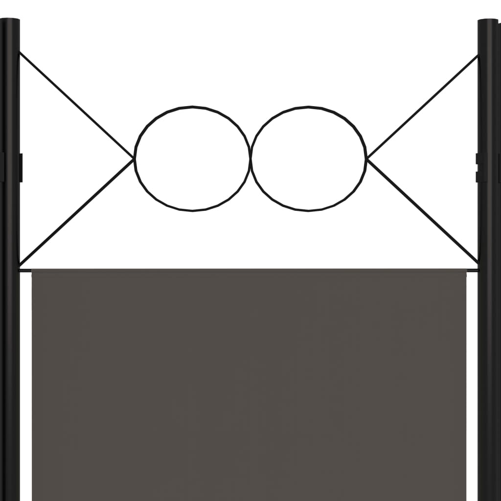 Sobna pregrada sa 6 panela antracit 240 x 180 cm