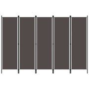 Sobna pregrada s 5 panela antracit 250 x 180 cm