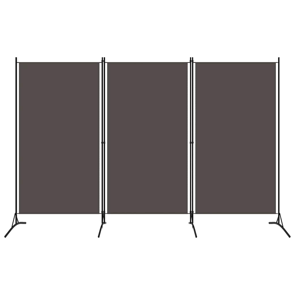 Sobna pregrada s 3 panela antracit 260 x 180 cm