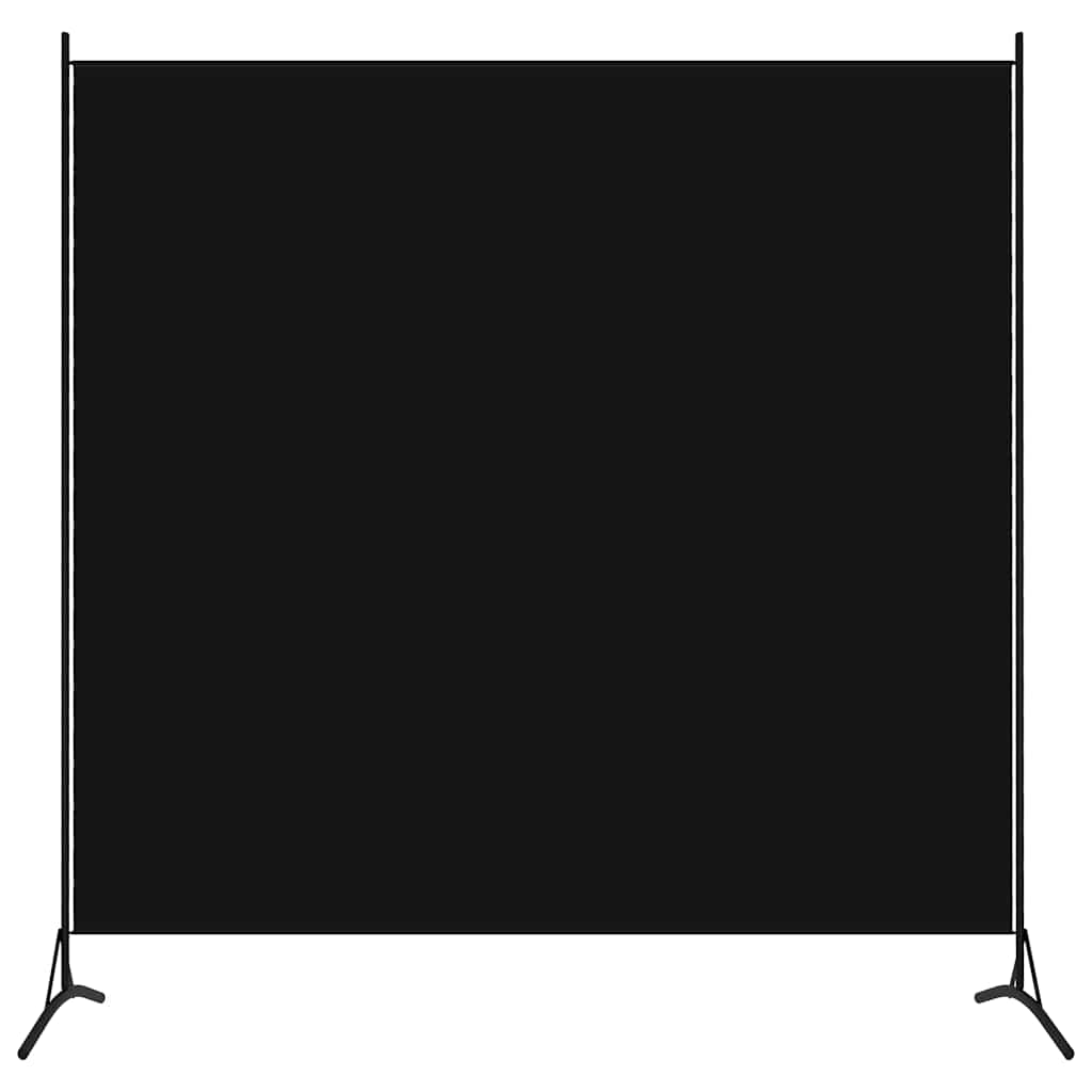 Sobna pregrada crna 175 x 180 cm od tkanine