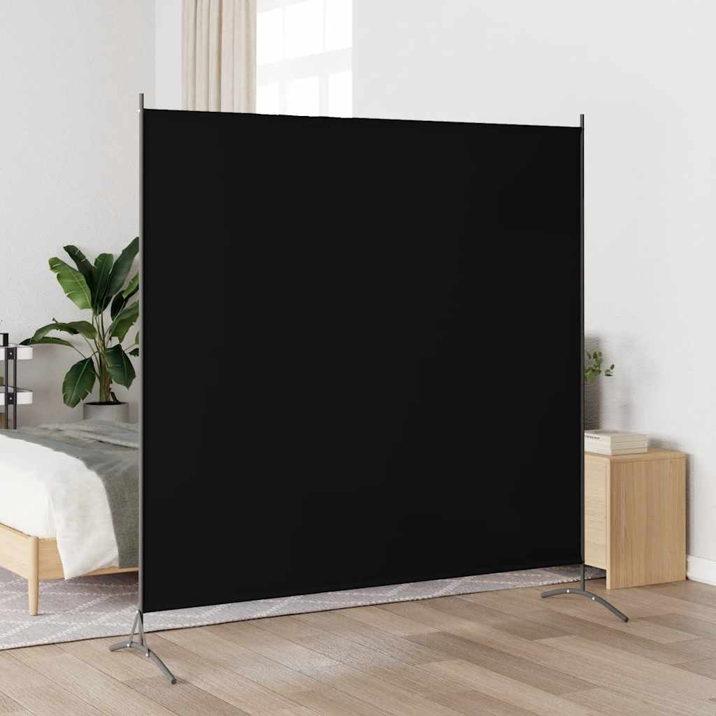 Sobna pregrada crna 175 x 180 cm od tkanine