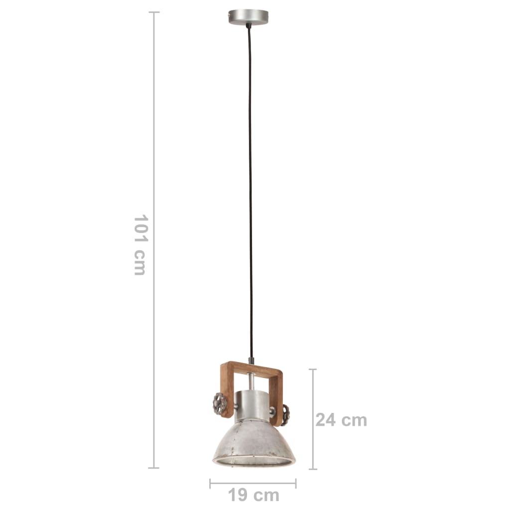 Industrijska viseća svjetiljka 25 W srebrna okrugla 19 cm E27