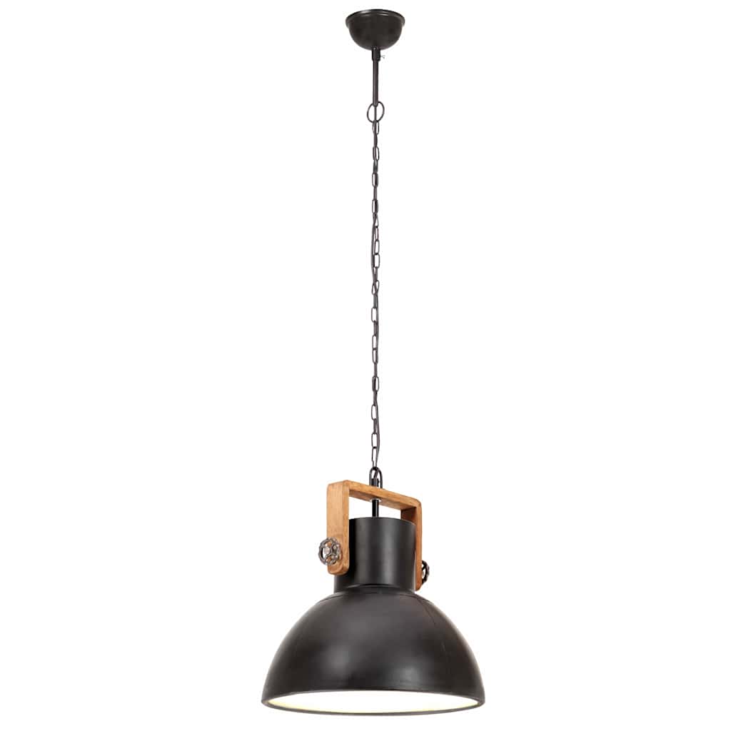 Industrijska viseća svjetiljka 25 W crna okrugla 40 cm E27