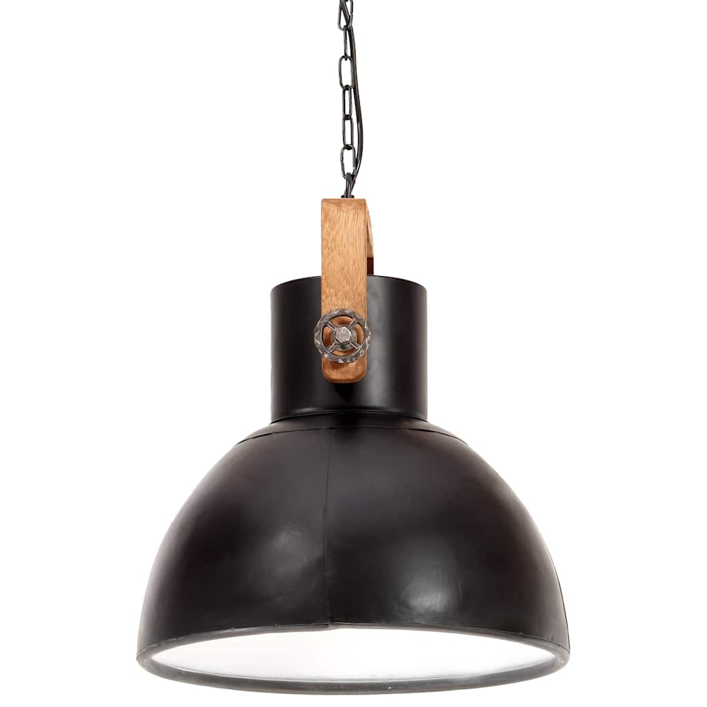 Industrijska viseća svjetiljka 25 W crna okrugla 40 cm E27