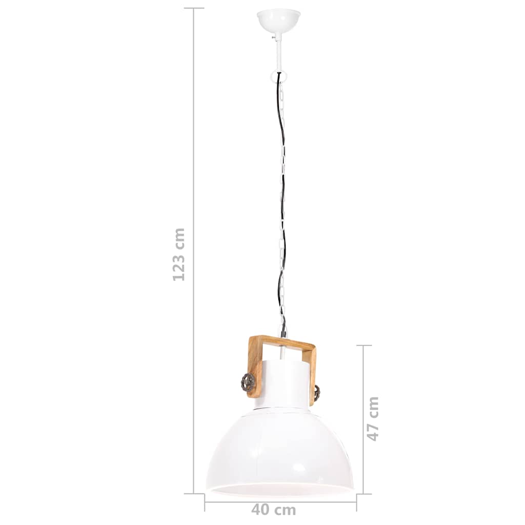 Industrijska viseća svjetiljka 25 W bijela okrugla 40 cm E27