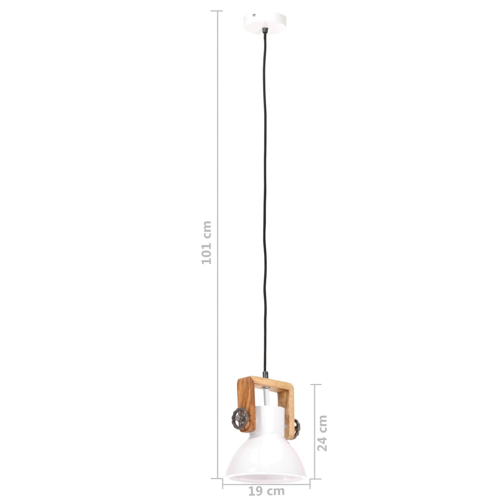 Industrijska viseća svjetiljka 25 W bijela okrugla 19 cm E27