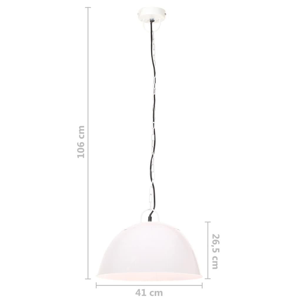 Industrijska viseća svjetiljka 25 W bijela okrugla 41 cm E27