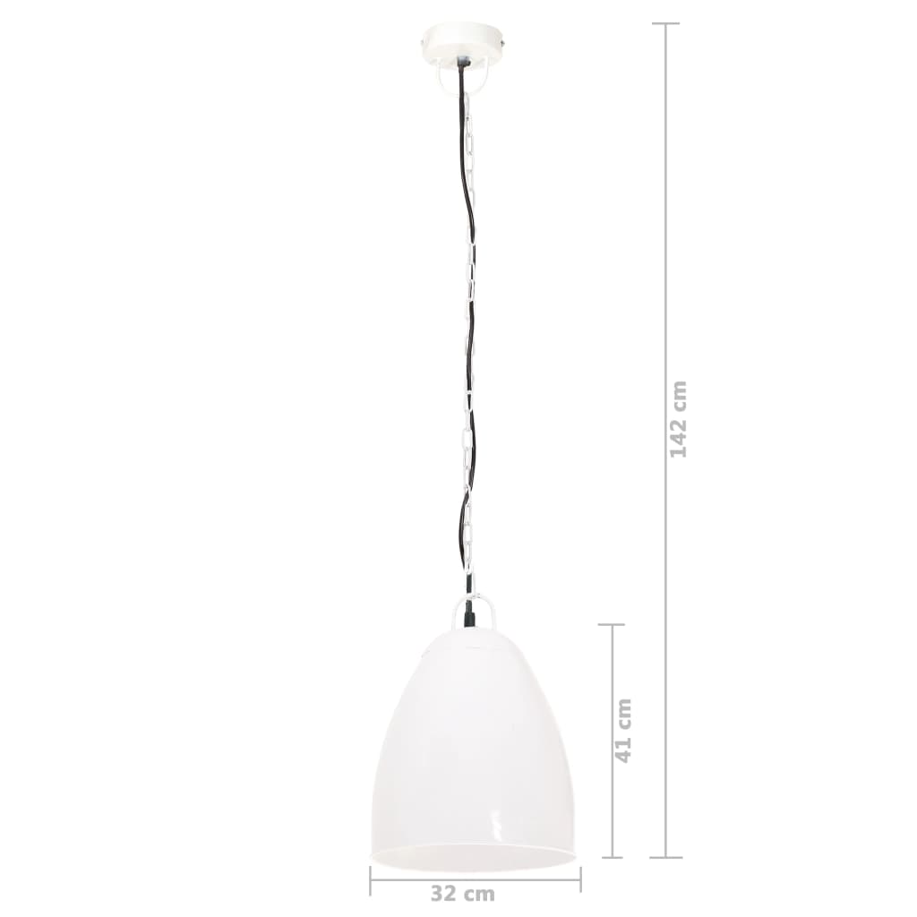 Industrijska viseća svjetiljka 25 W bijela okrugla 32 cm E27