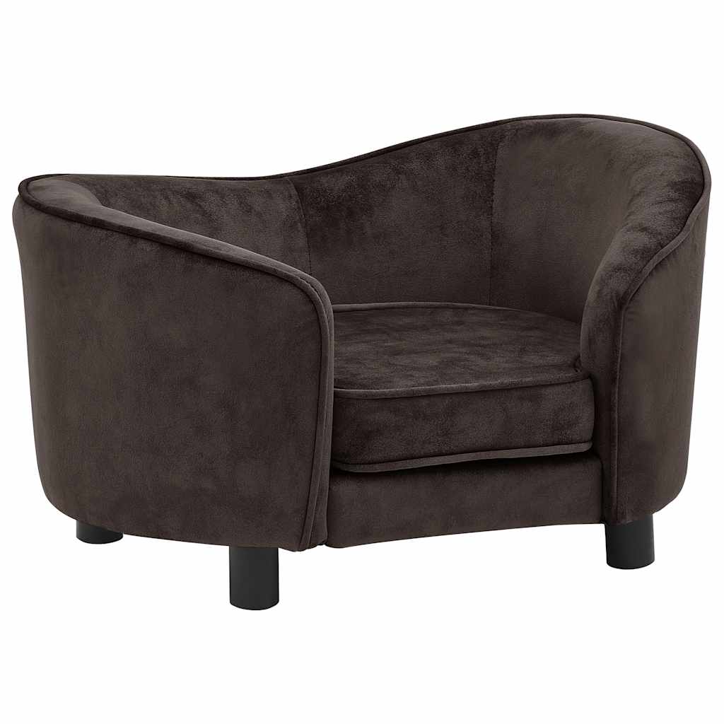 Sofa za pse smeđa 69 x 49 x 40 cm plišana