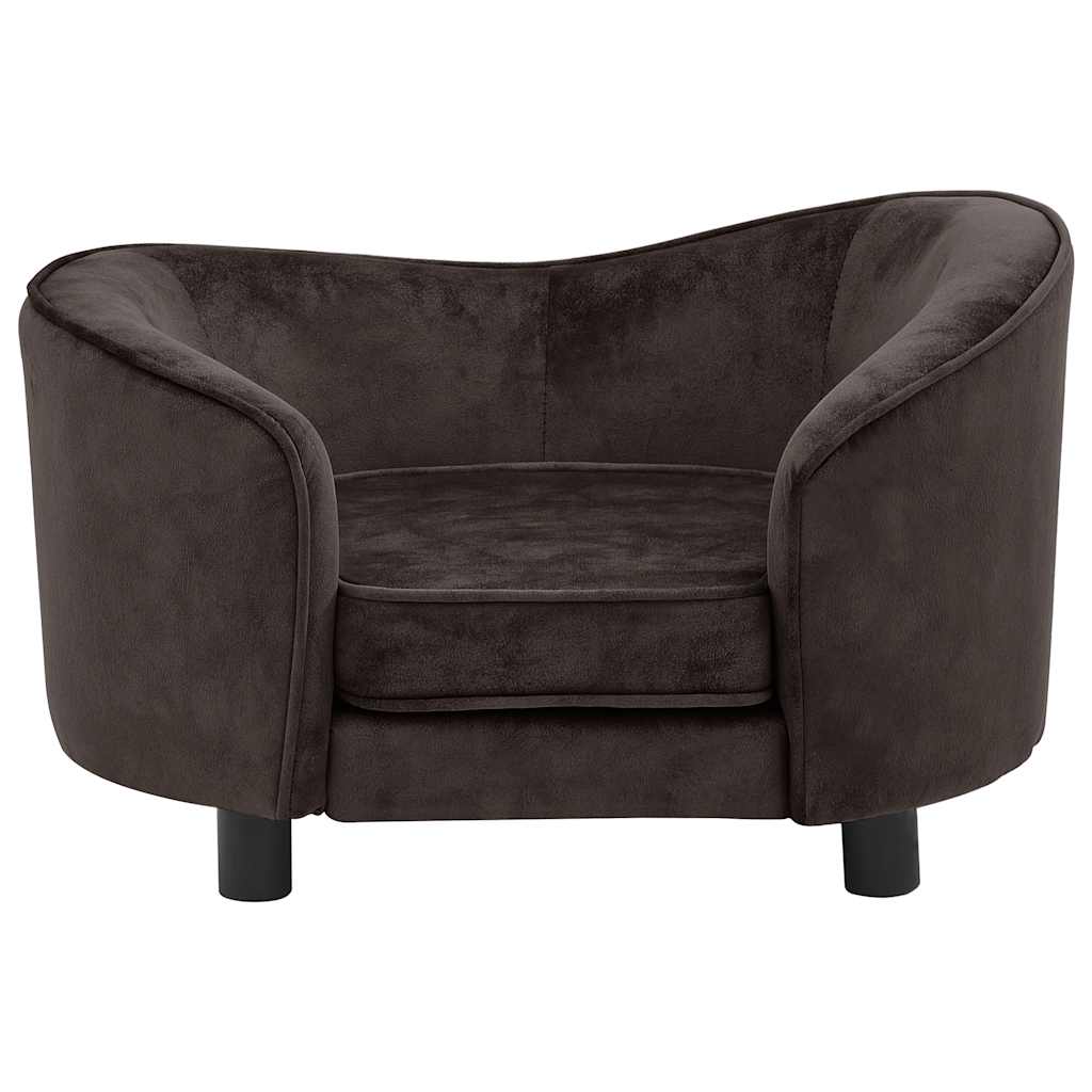 Sofa za pse smeđa 69 x 49 x 40 cm plišana