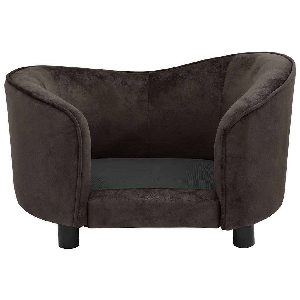 Sofa za pse smeđa 69 x 49 x 40 cm plišana
