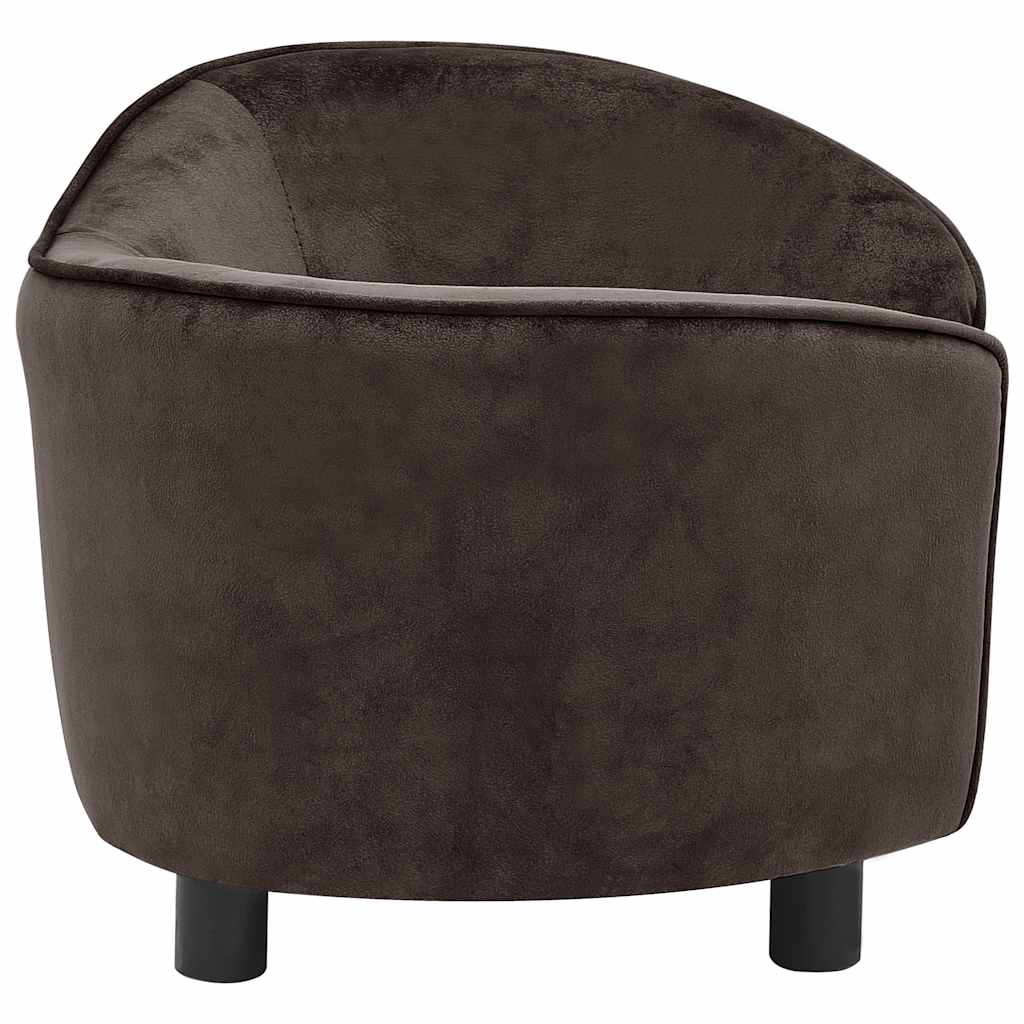 Sofa za pse smeđa 69 x 49 x 40 cm plišana