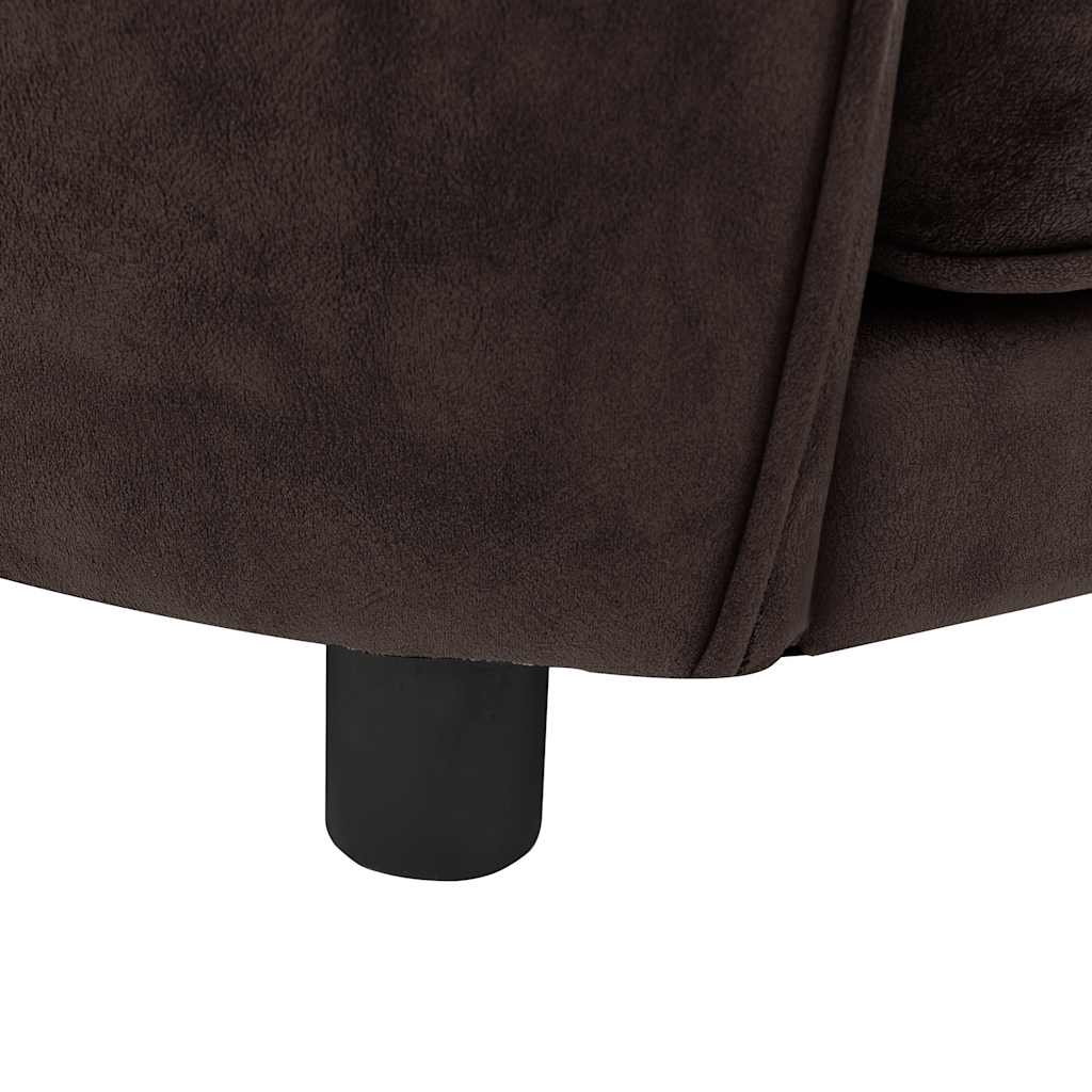 Sofa za pse smeđa 69 x 49 x 40 cm plišana