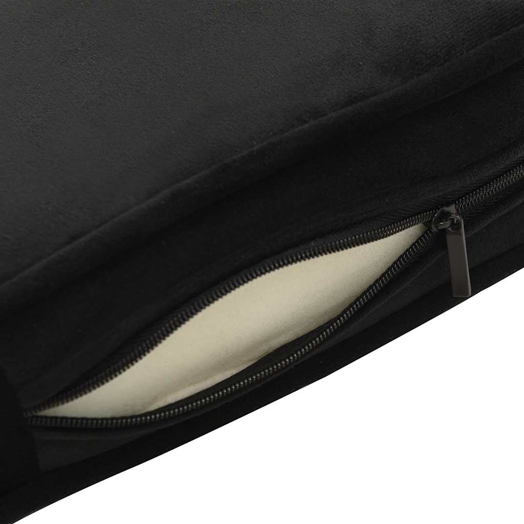 Sofa za pse crna 60 x 43 x 30 cm od pliša i umjetne kože