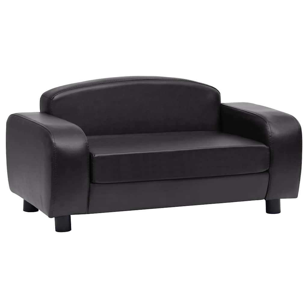Sofa za pse crna 80 x 50 x 40 cm od umjetne kože
