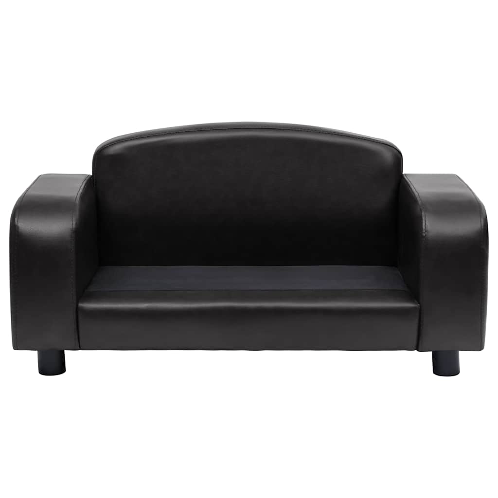 Sofa za pse crna 80 x 50 x 40 cm od umjetne kože