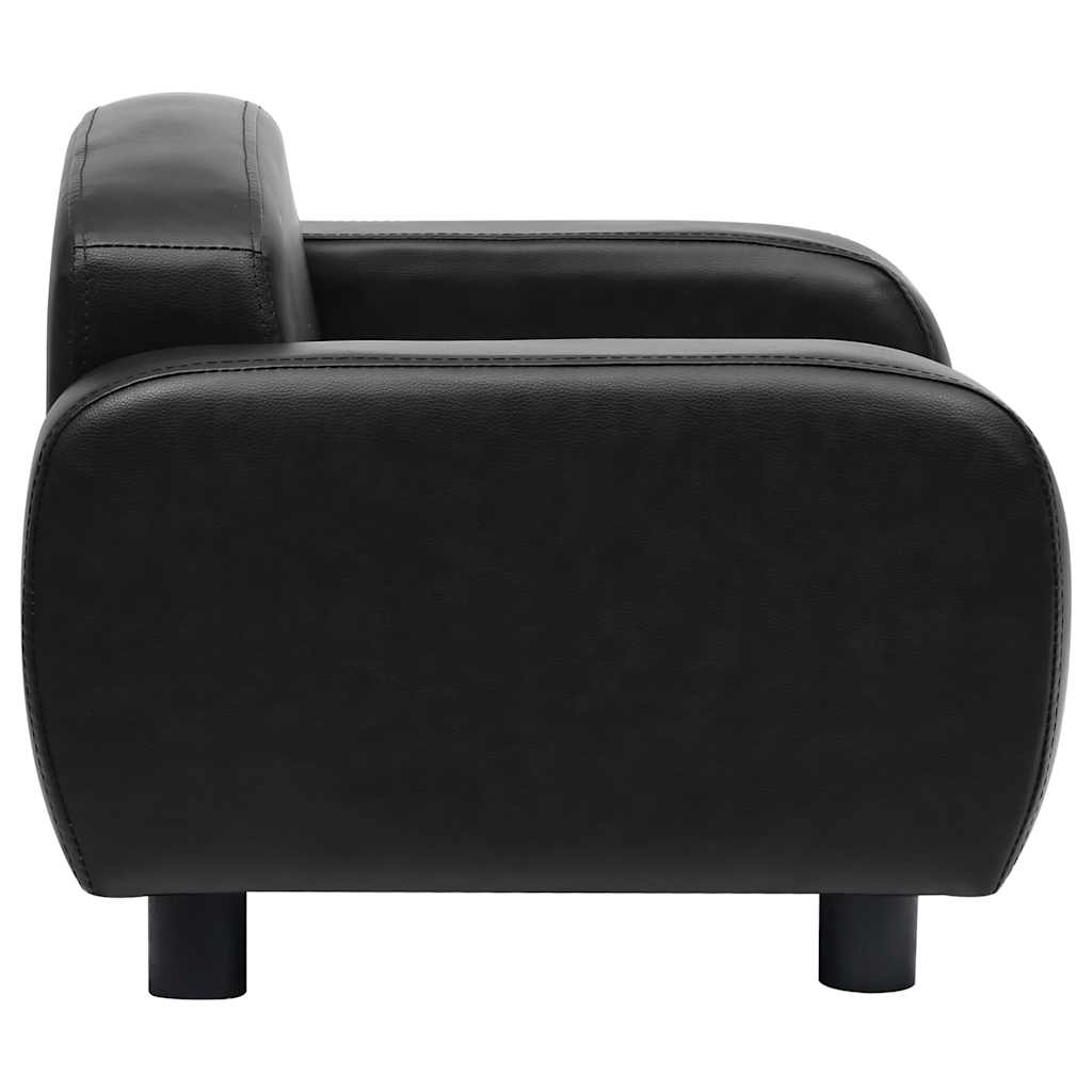 Sofa za pse crna 80 x 50 x 40 cm od umjetne kože