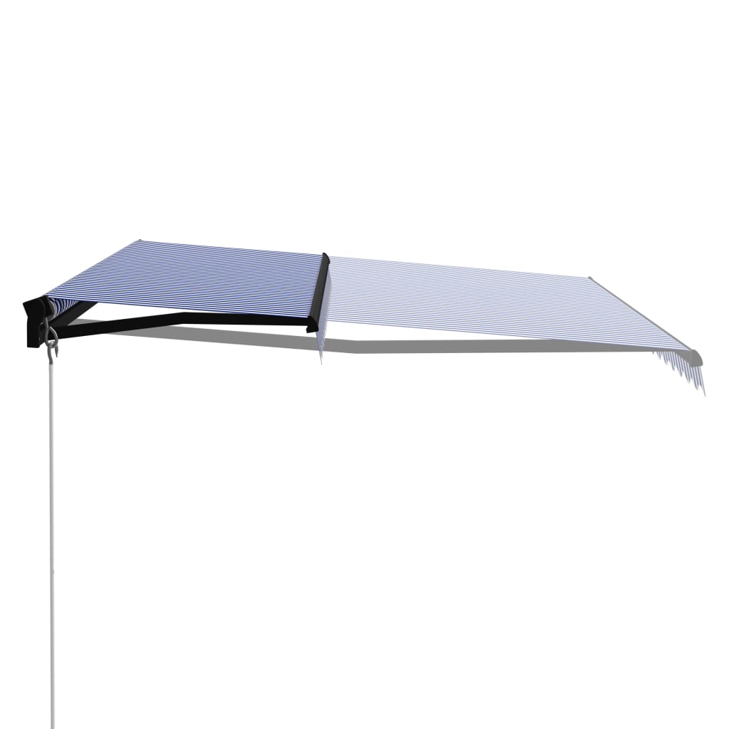 Tenda na ručno uvlačenje 450 x 300 cm plavo-bijela