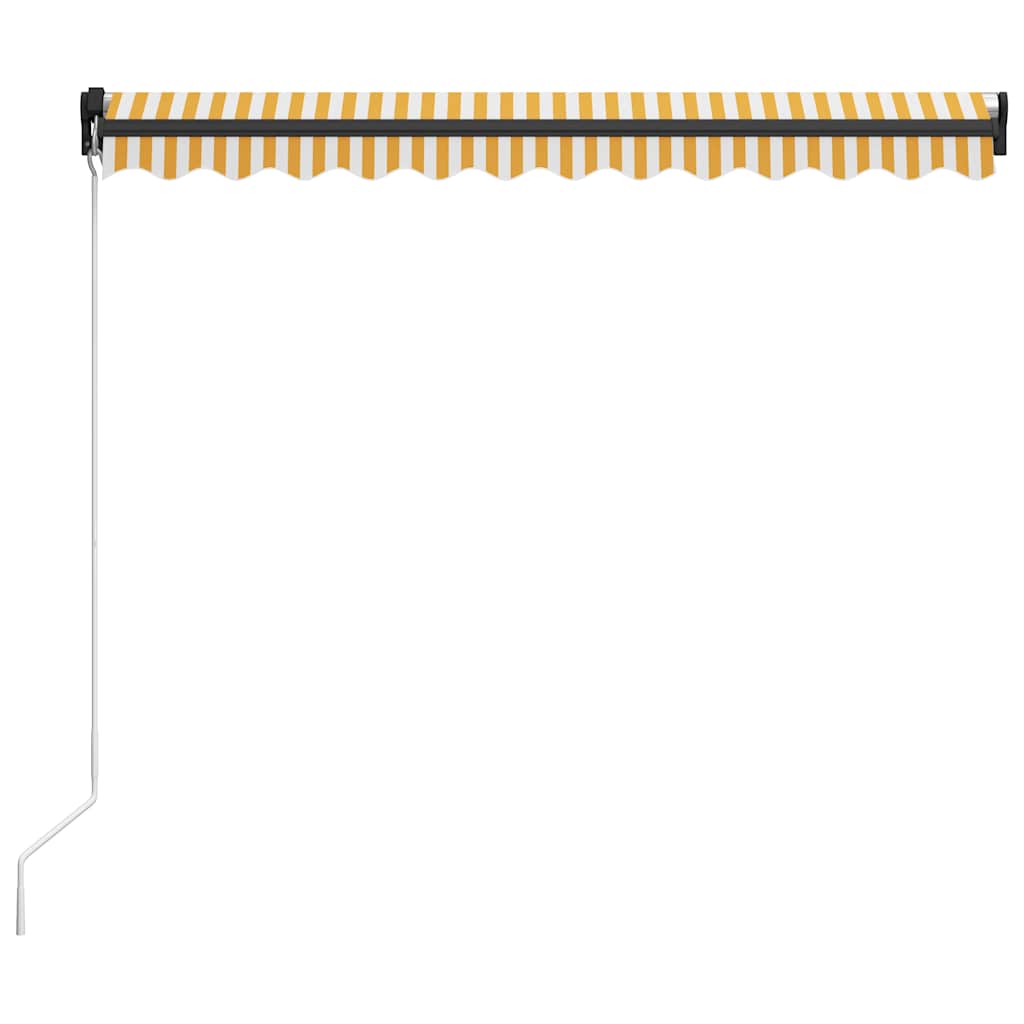 Tenda na ručno uvlačenje s LED svjetlima 300x250 cm žuto-bijela