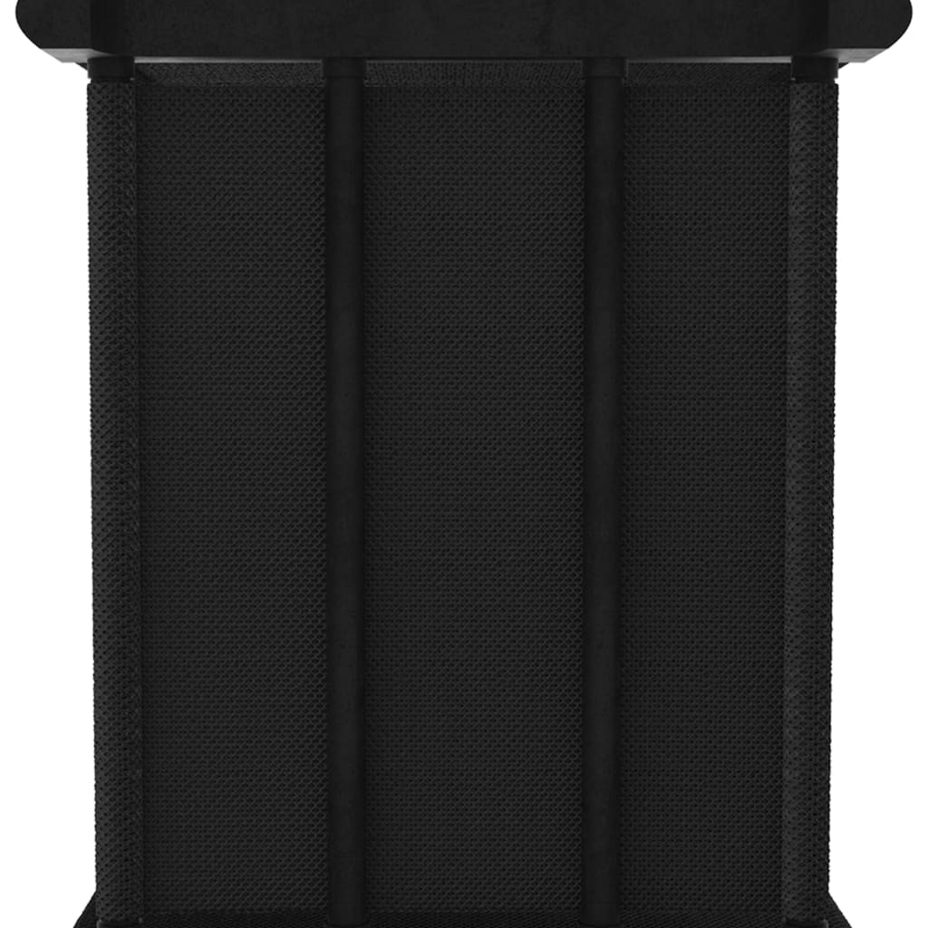 Police za izlaganje s 4 kocke od tkanine 69 x 30 x 72,5 cm crne