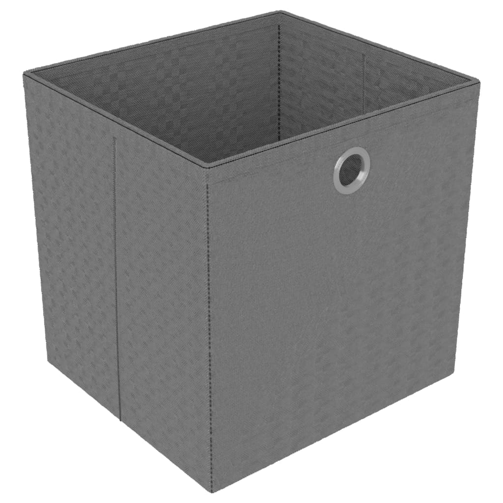 Police za izlaganje s 4 kutije sive 69x30x72,5 cm od tkanine
