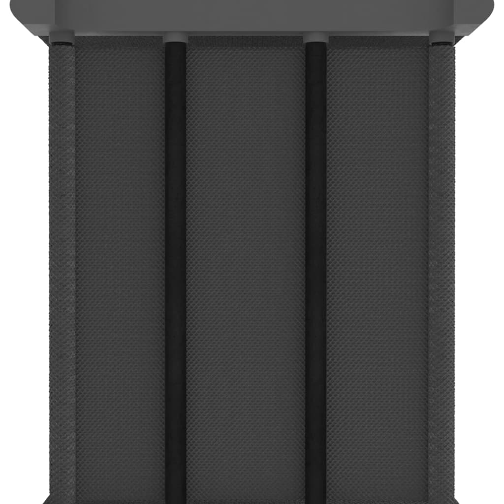 Police za izlaganje s 12 kocki od tkanine 103x30x141 cm sive