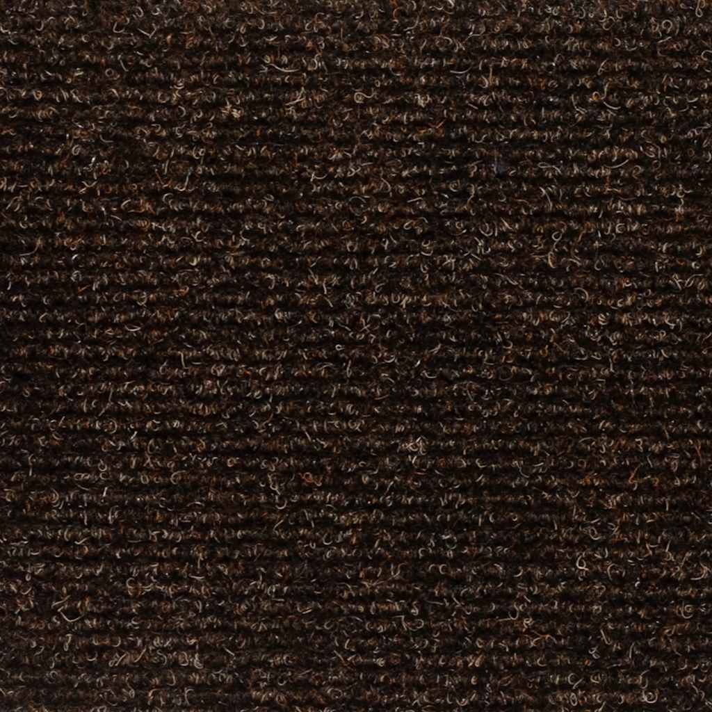 Prostirke za stepenice, samoljepljive, 15 kom, 56x17x3 cm, smeđe, poluokrugle