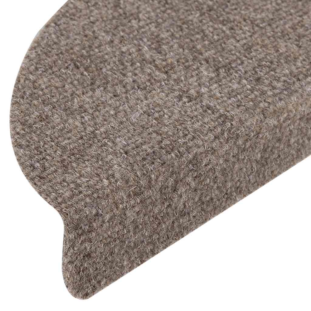 Prostirke za stepenice, samoljepljive, 15 kom, 65x21x4 cm, bež, poluokrugle, velike
