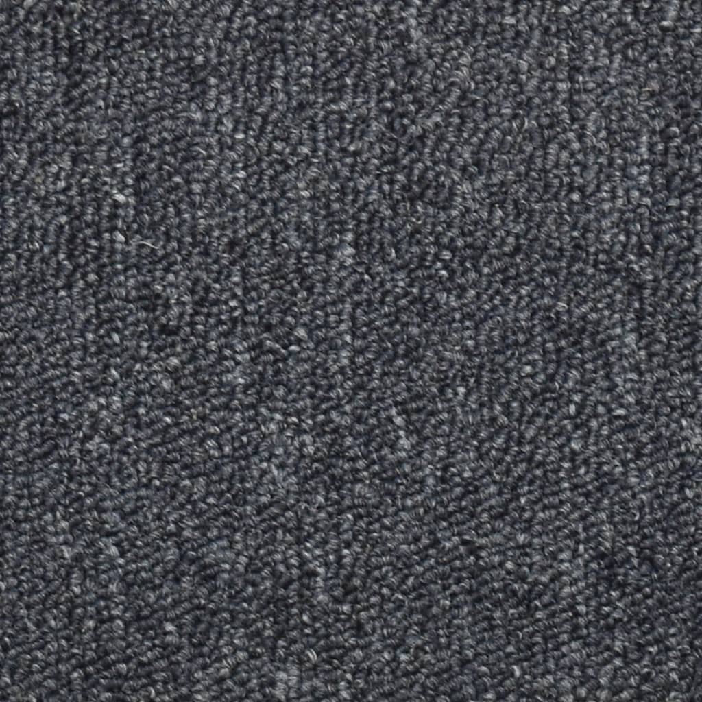 Prostirke za stepenice 15 kom 56x17x3 cm tamno sive i plave poluokrugle