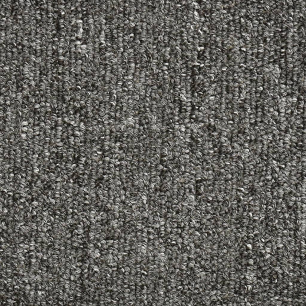 Prostirke za stepenice 15 kom 56x17x3 cm tamno sive poluokrugle