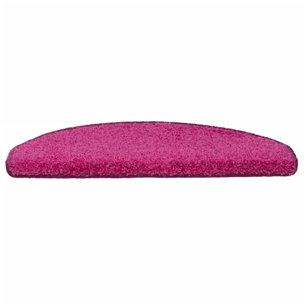 Prostirke za stepenice 15 kom 65x21x4 cm ružičaste poluokrugle velike