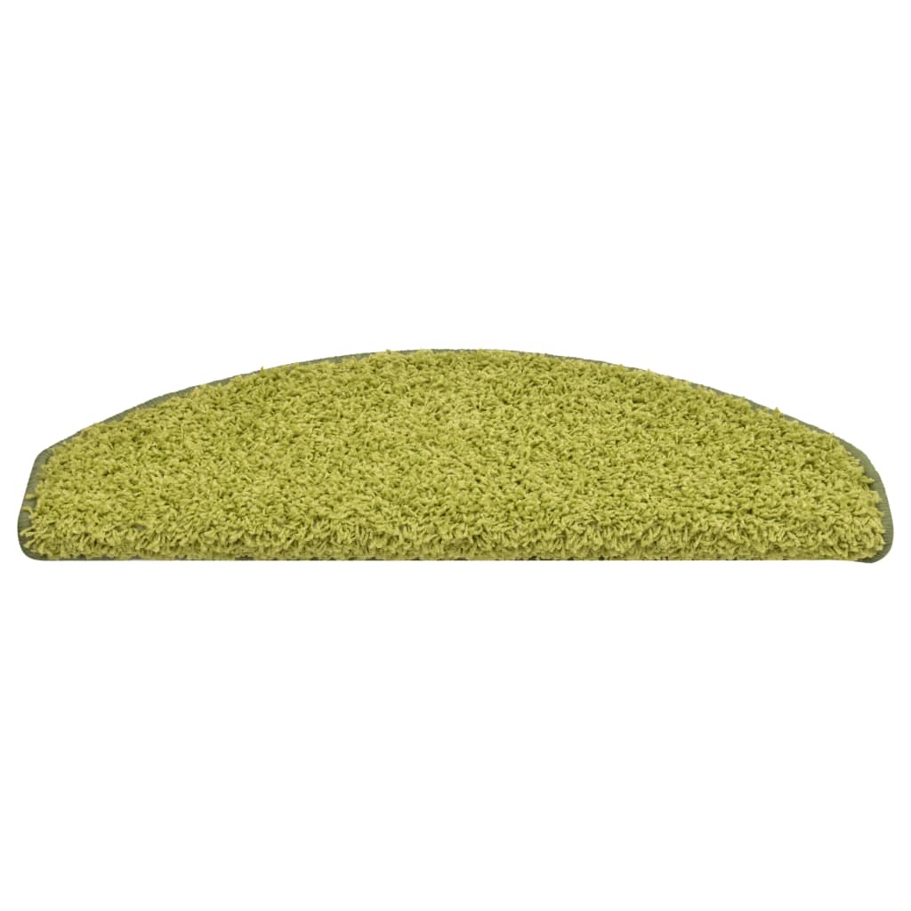 Prostirke za stepenice 15 kom 65x21x4 cm Zelene poluokrugle velike
