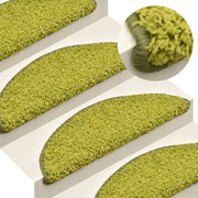 Prostirke za stepenice 15 kom 65x21x4 cm Zelene poluokrugle velike