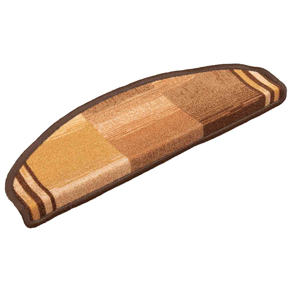 Samoljepljivi otirači za stepenice 15 kom smeđi 65 x 21 x 4 cm