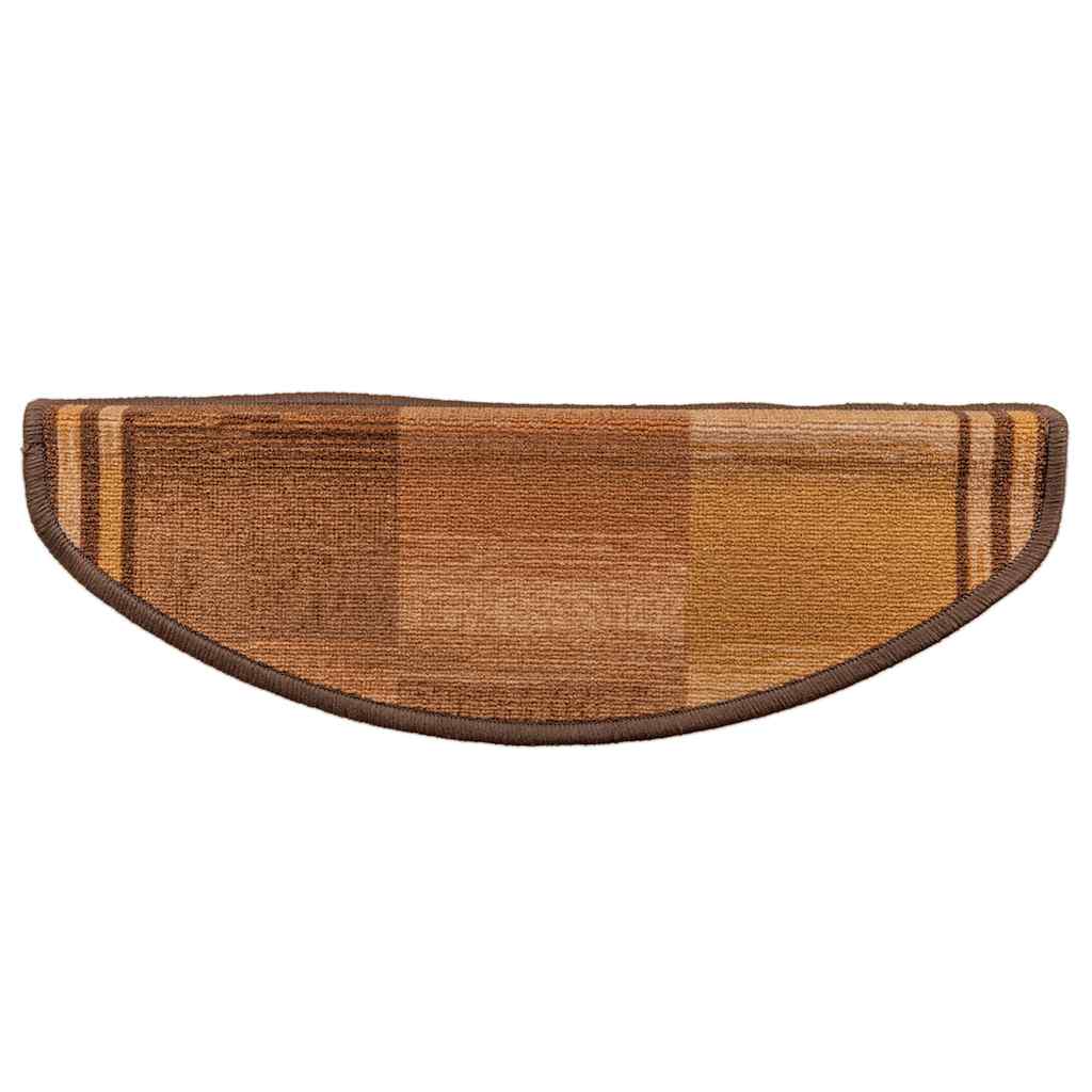 Samoljepljivi otirači za stepenice 15 kom smeđi 65 x 21 x 4 cm