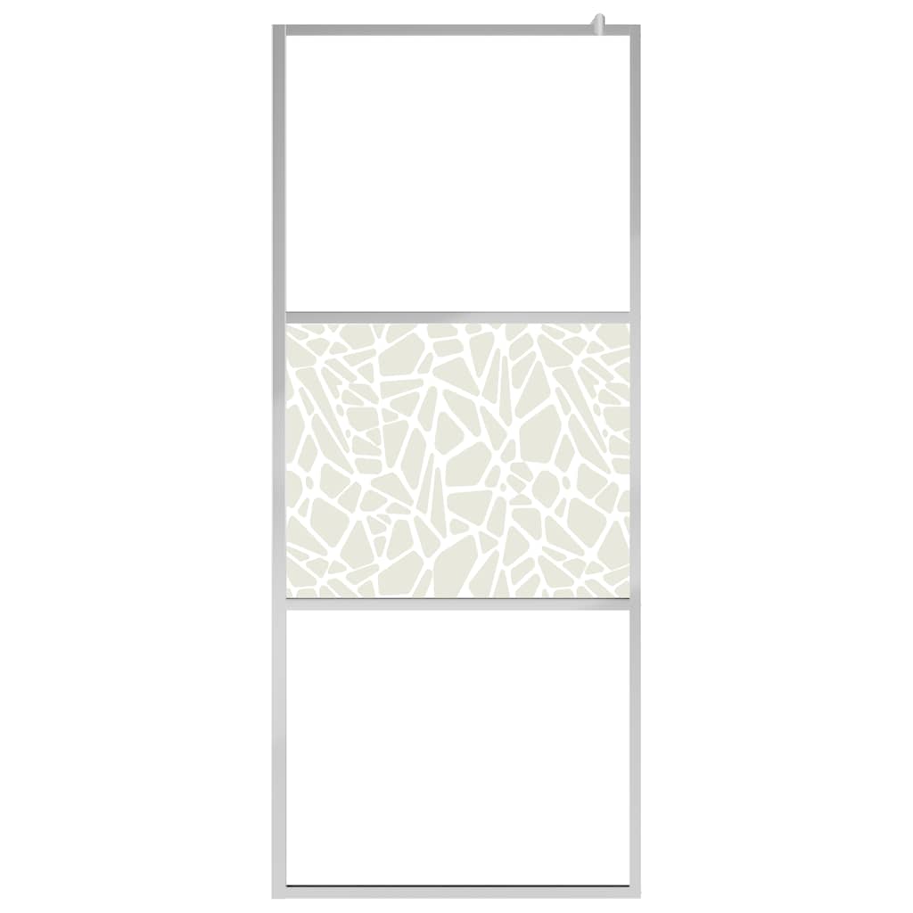 Pregrada za tuširanje od stakla ESG s uzorkom kamenja 80x195 cm
